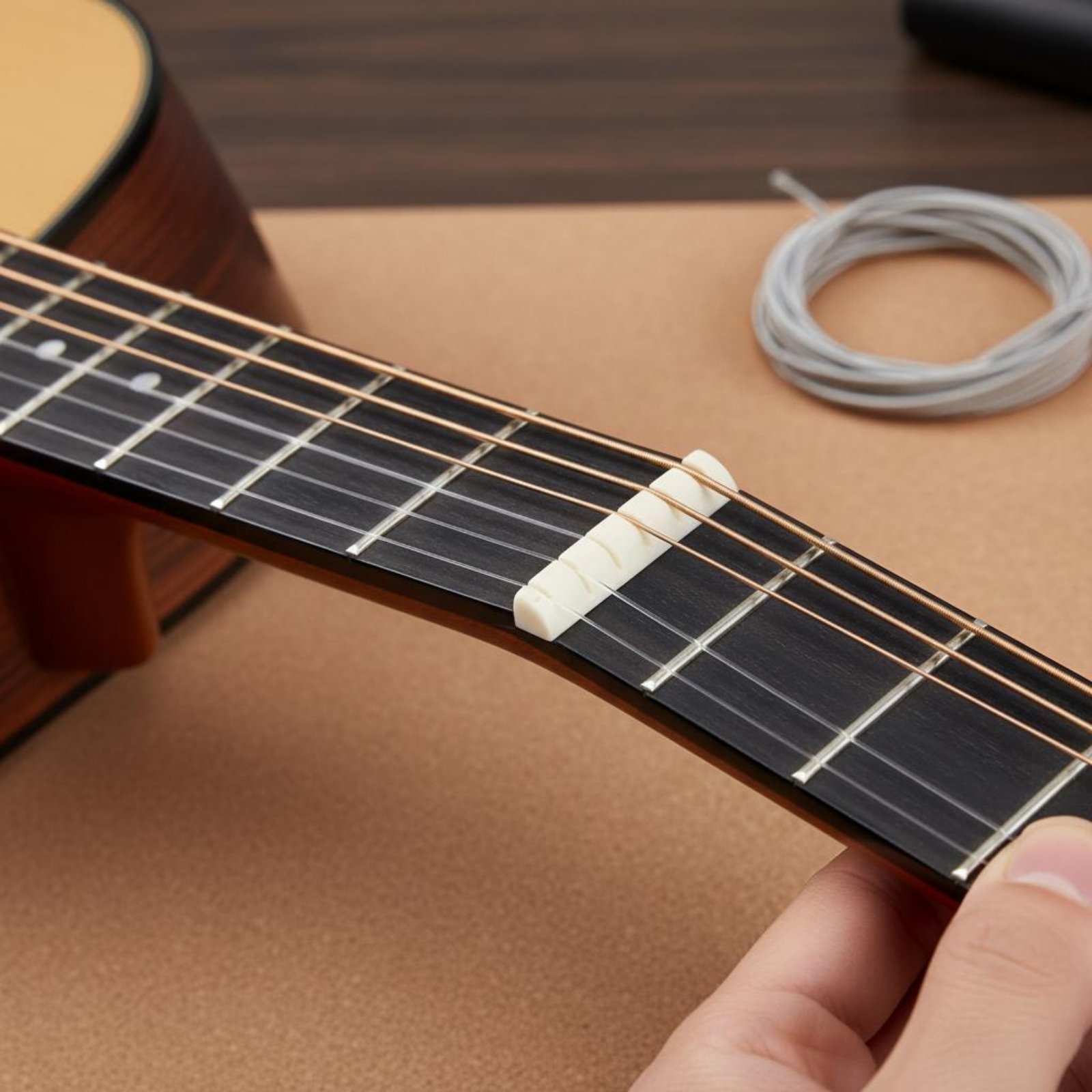 Musical Instrument Set - Set Nut dan Saddle Gitar yang