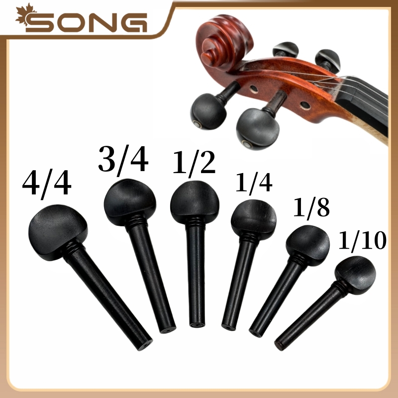 Musical Instrument Fiddle - 4 buah pasak Tuning biola eboni