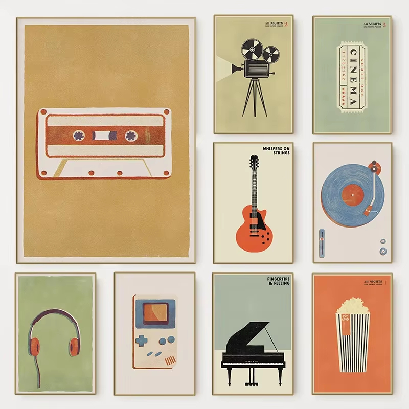 Musical Instrument Poster - Poster Instrumen Musik Pop Abad Pertengahan