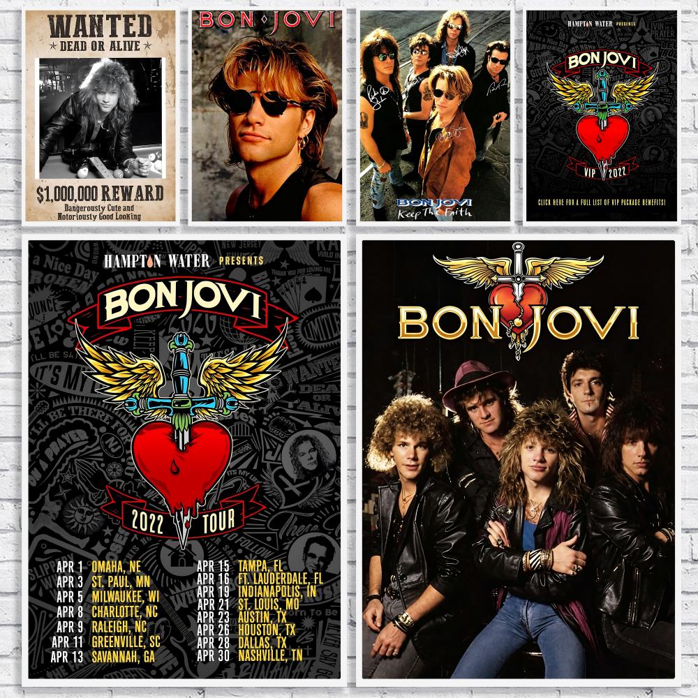Musical Instrument Poster - Poster Band Rock B-Bon Jovi Dekorasi