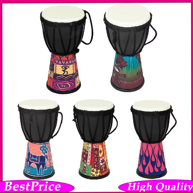 Djembe Hand Drum - Drum Tangan Afrika 4 Inci –