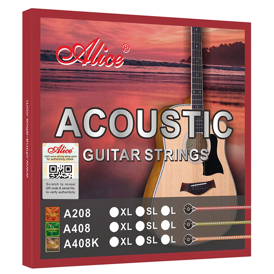 Musical Instrument Set - Alice A408 set lengkap gitar akustik,