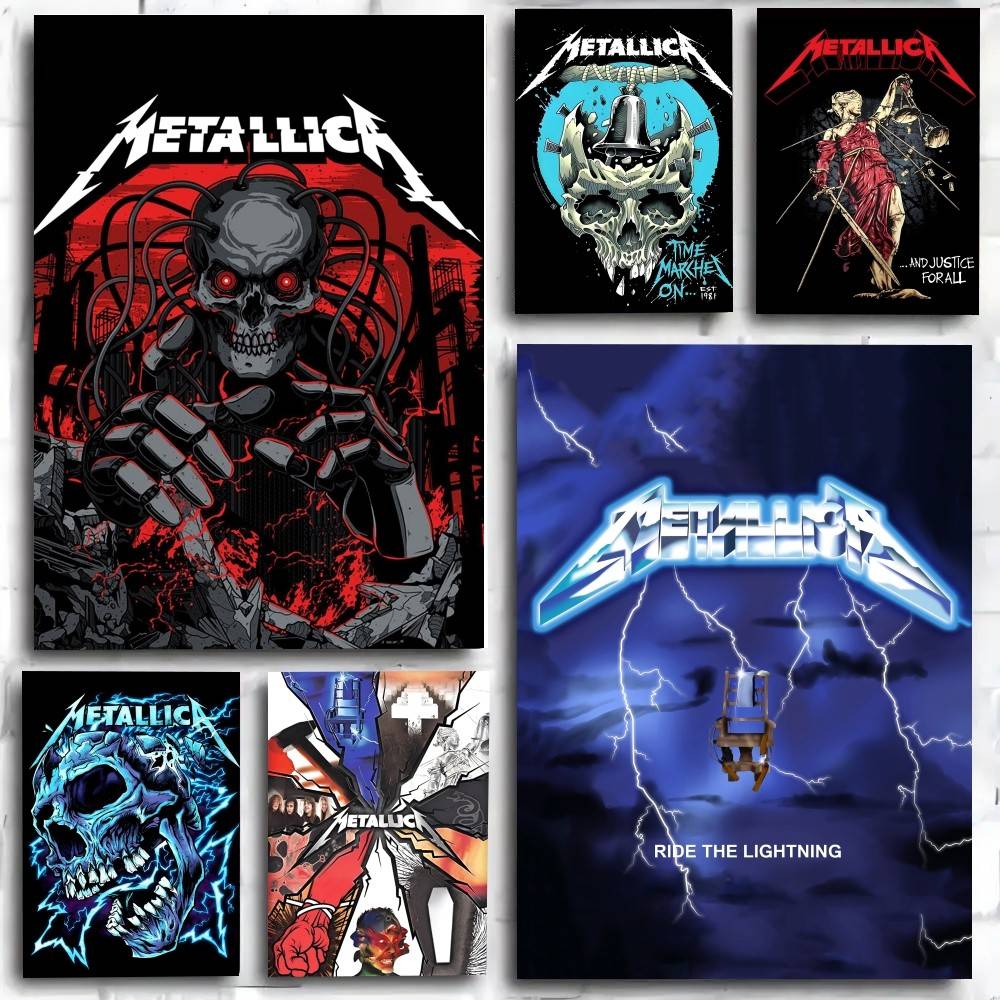 Musical Instrument Poster - Poster Band Rock Keren M-METALLICA Cetak
