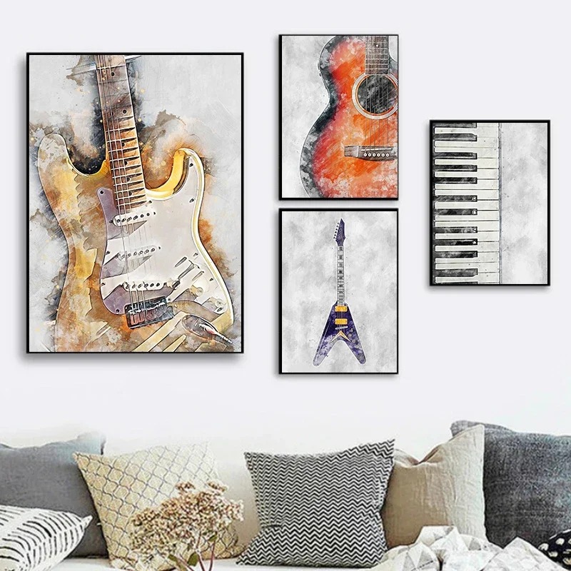 Picture Of Musical Instrument - 1 Buah Poster Seni Alat Musik