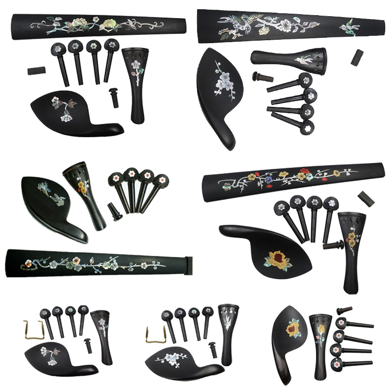 Musical Instrument Cello - Set Aksesori Biola Cangkang Mutiara Tatahan