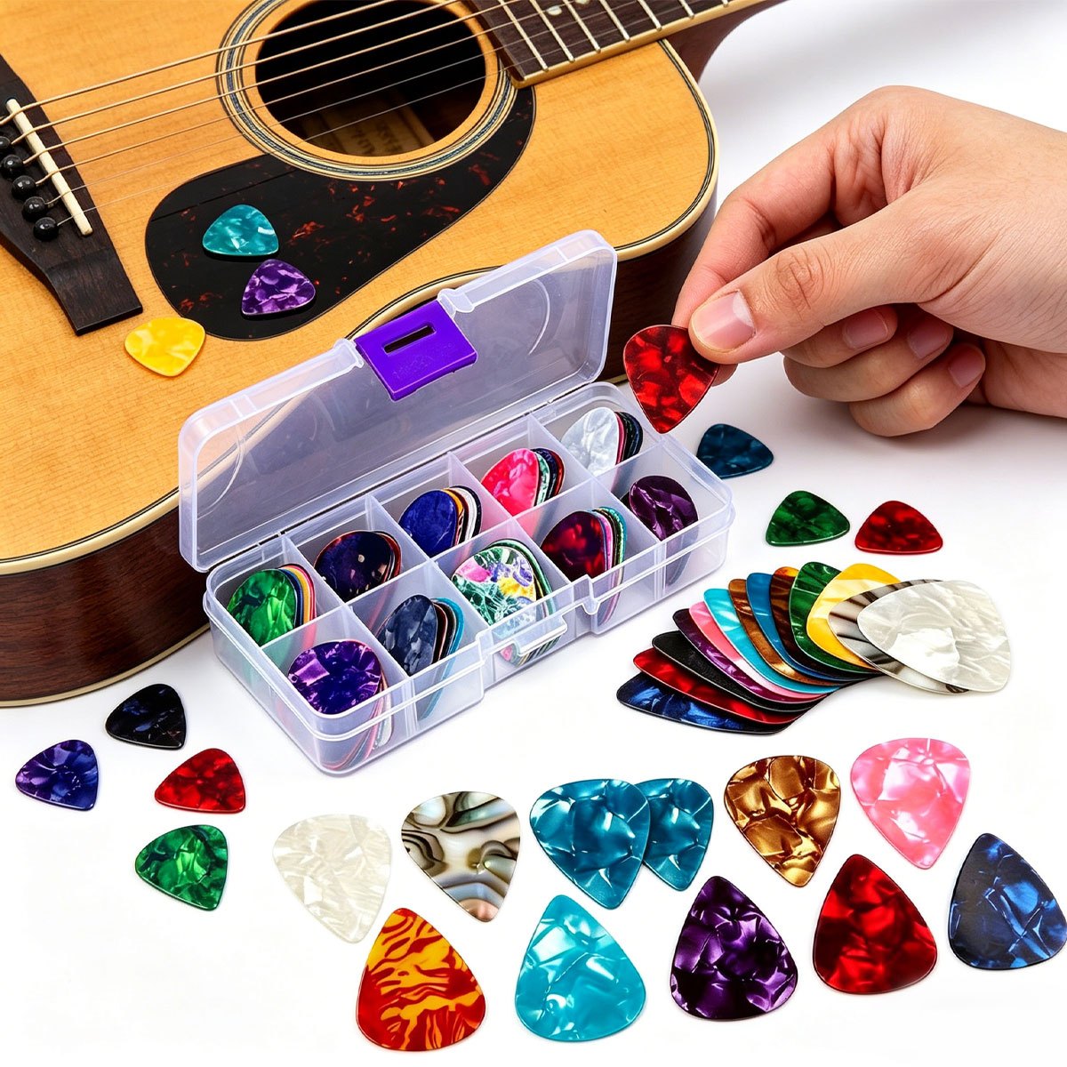 40 Buah Plektrum Gitar ABS Ket - Musical Instrument Poster ulasan dan harga