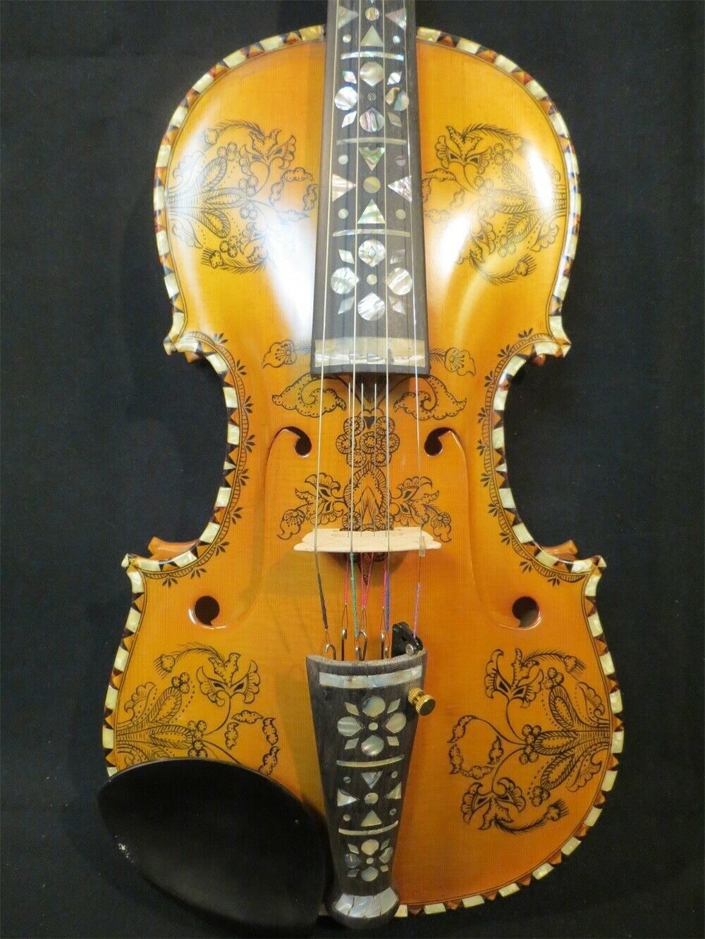 4/4 Hardanger Fiddle Replika B - Musical Instrument Fiddle ulasan dan harga