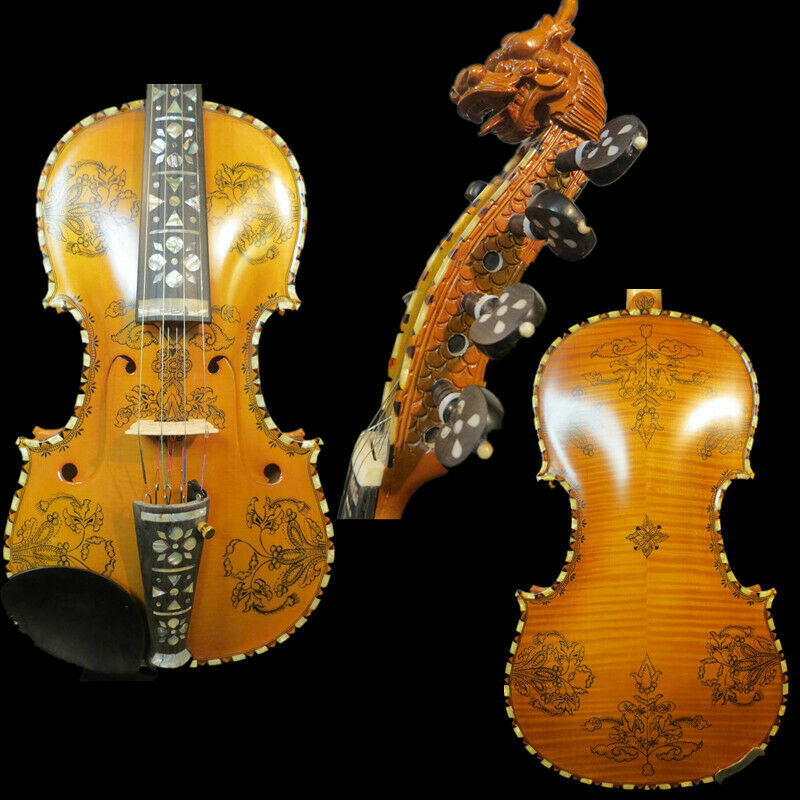 4/4 Hardanger Fiddle Replika B - Musical Instrument Fiddle ulasan dan harga