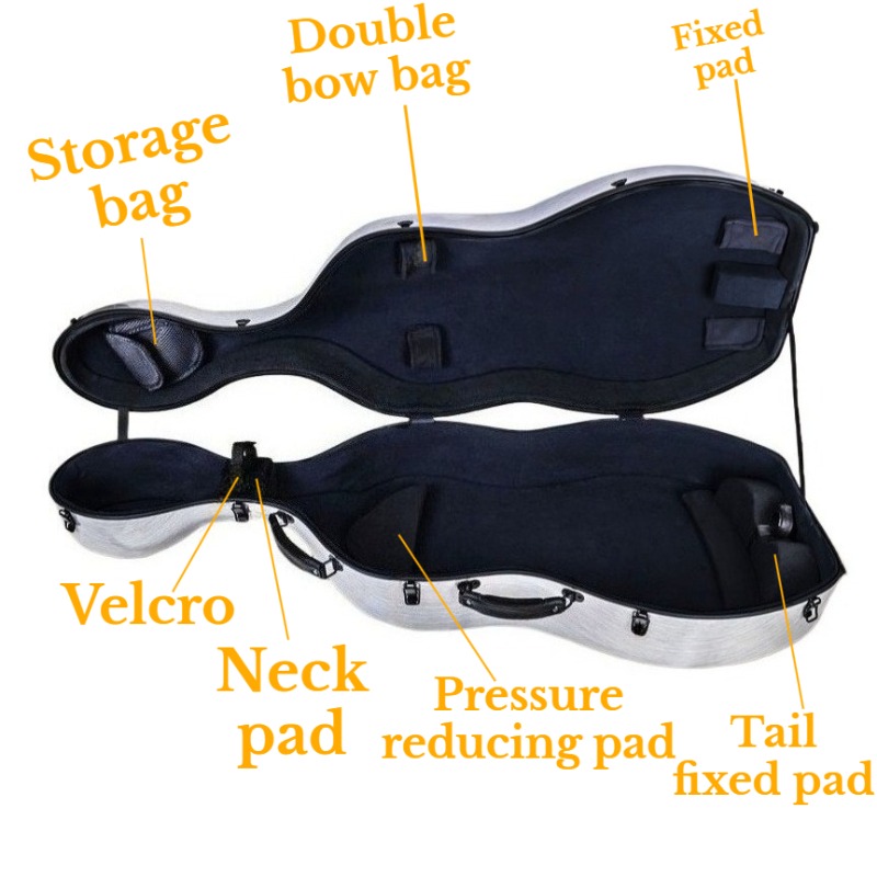 Kotak Cello Serat Karbon 4/4 A - Musical Instrument Cello ulasan dan harga