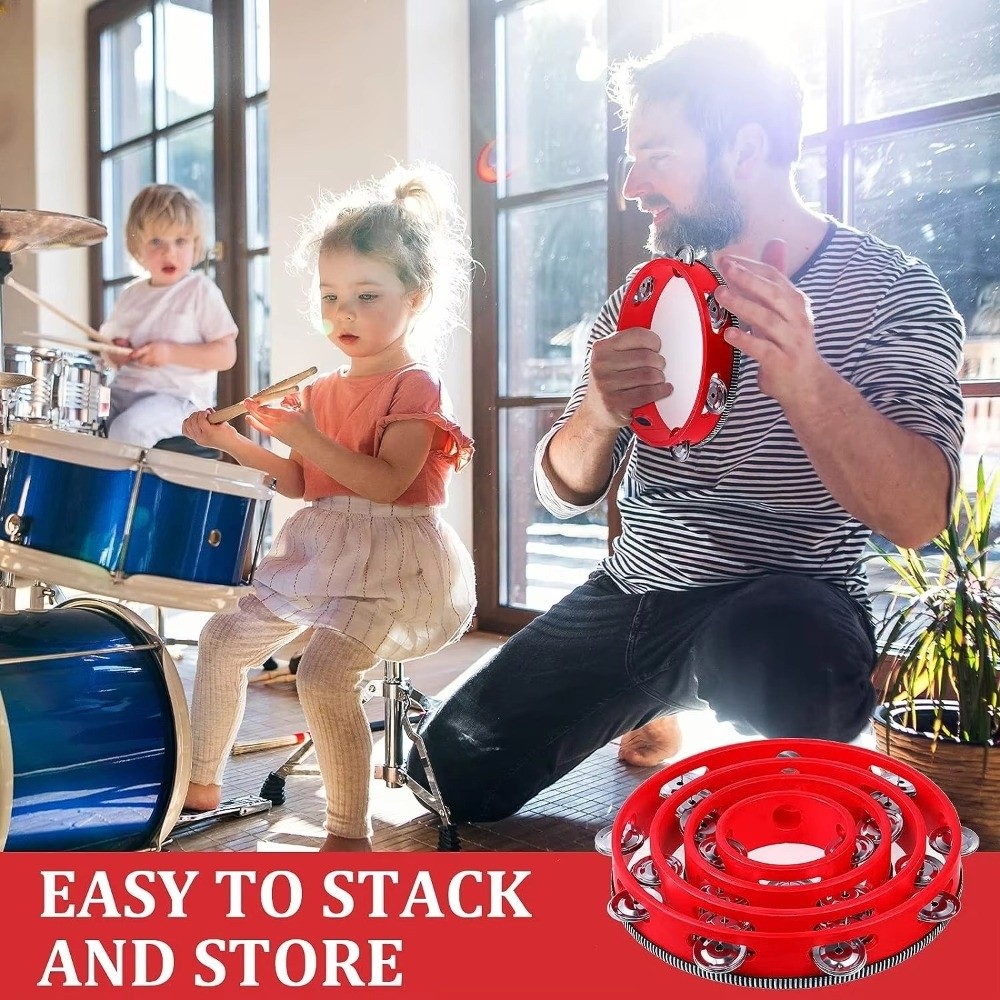 Drum Genggam Logam 4/6/8/10 In - Musical Instrument Tambourine ulasan dan harga
