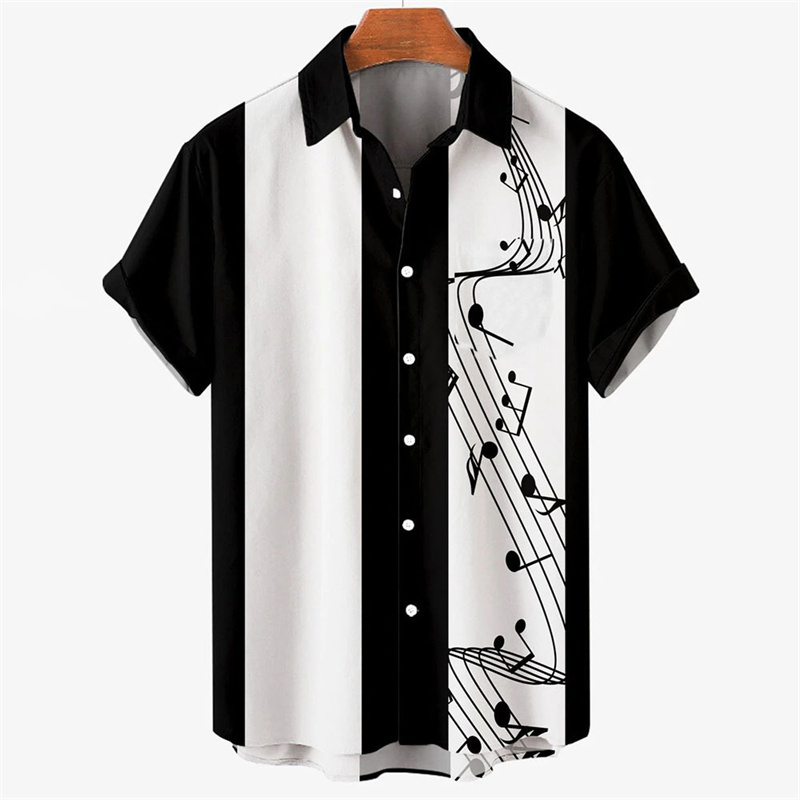 Kemeja motif 3d gitar Musim Pa - Musical Instrument Hawaiian ulasan dan harga