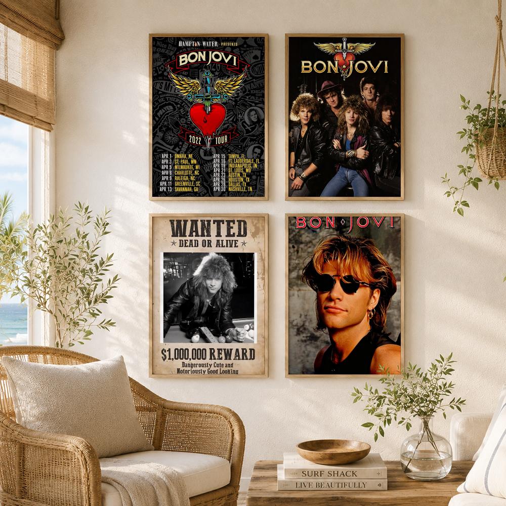 Poster Band Rock B-Bon Jovi De - Musical Instrument Poster ulasan dan harga