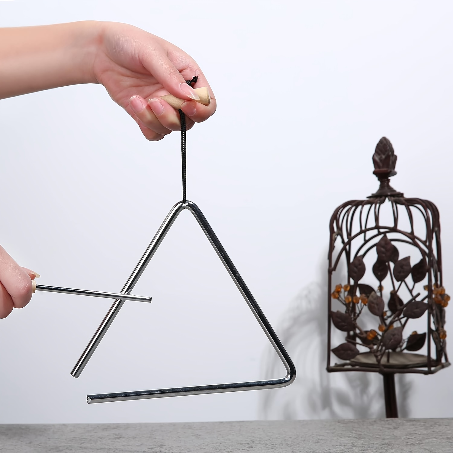 1 buah Set Instrumen Segitiga  - Triangle Beater Music ulasan dan harga