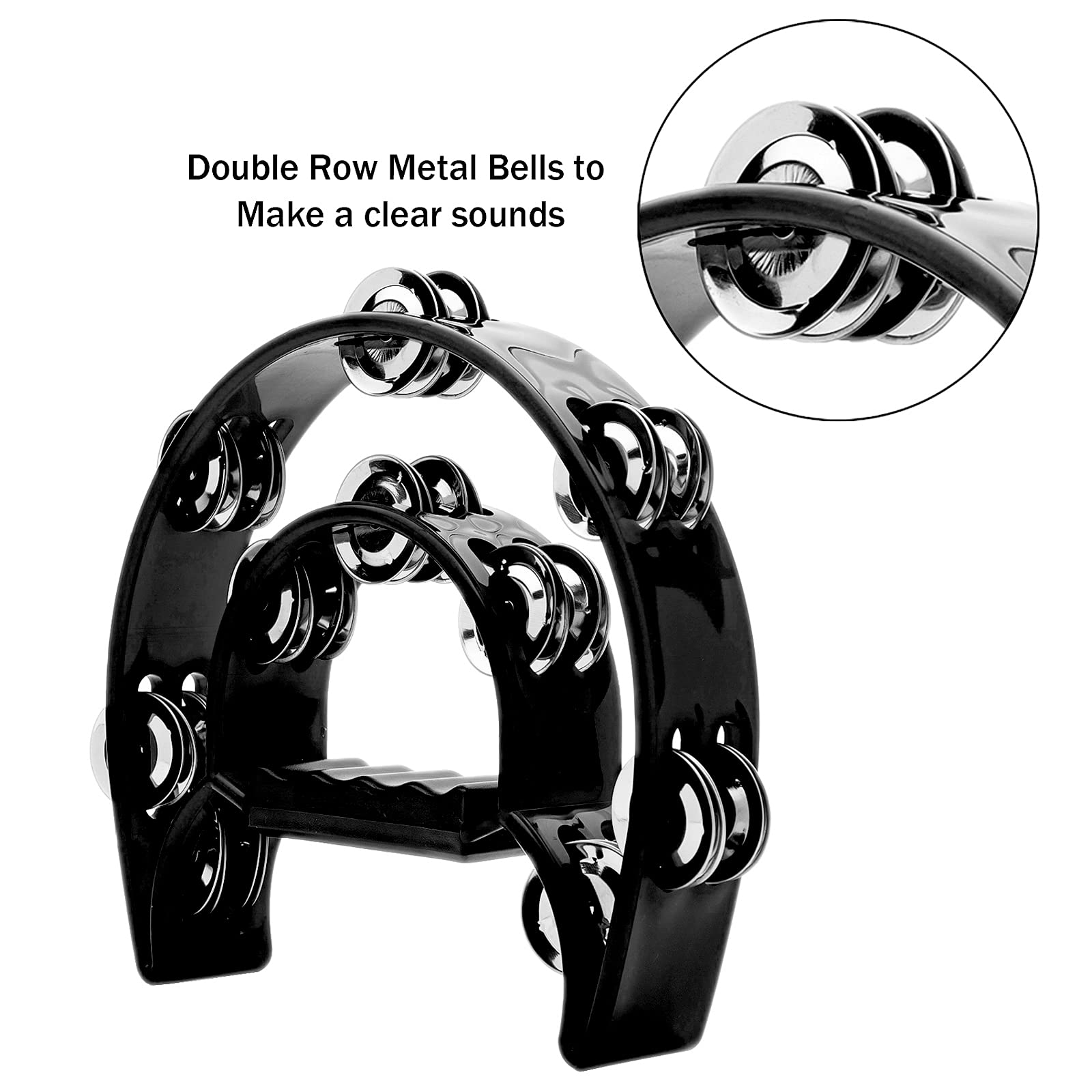 Tamborine Double Row Metal jin - Musical Instrument Tambourine ulasan dan harga