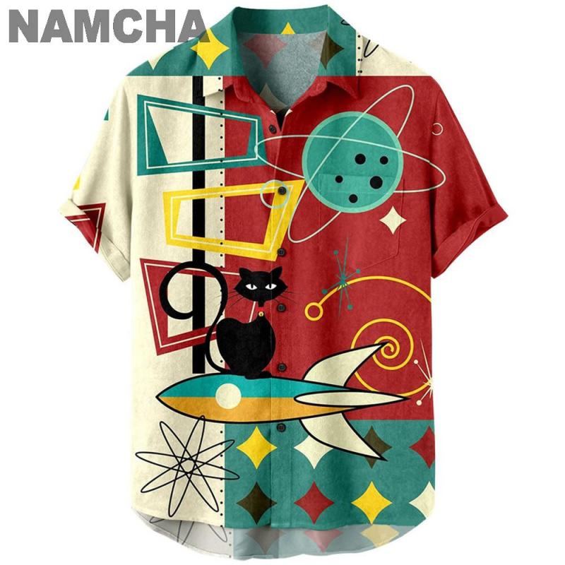 Kemeja Hawaii Pria Gaya Pantai - Musical Instrument Hawaiian ulasan dan harga