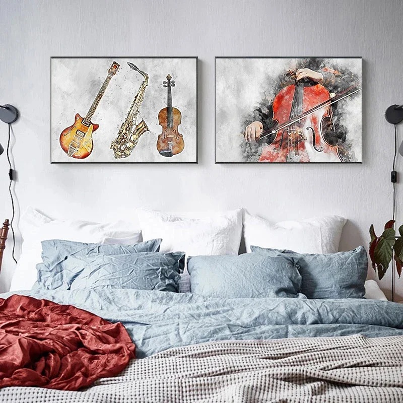 1 Buah Poster Seni Alat Musik  - Picture Of Musical Instrument ulasan dan harga