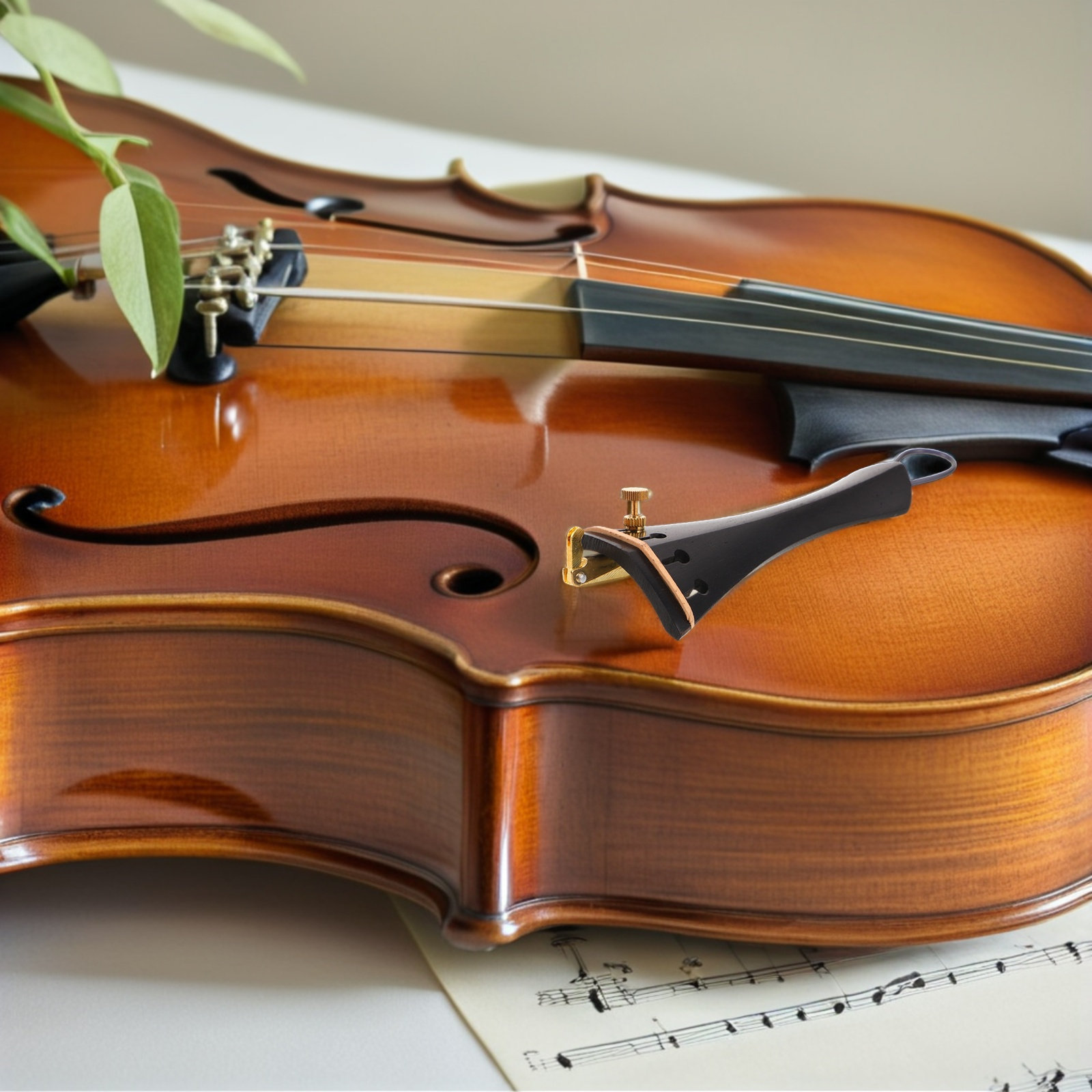 Tailpiece Biola Kayu Hitam 4/4 - Musical Instrument Fiddle ulasan dan harga
