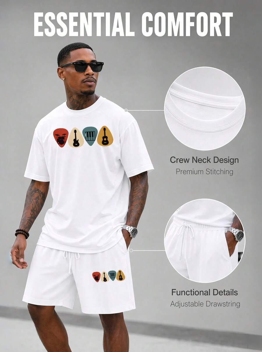 Setelan Kaos dan Celana Pendek - Musical Instrument Of ulasan dan harga