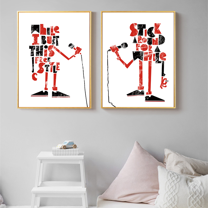 Poster Tema Oranye Nordik Klas - Picture Of Musical Instrument ulasan dan harga
