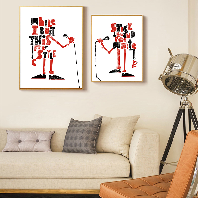 Poster Tema Oranye Nordik Klas - Picture Of Musical Instrument ulasan dan harga